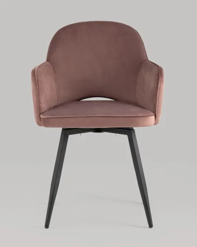 Стул Венера вращающийся, велюр пыльно-розовый NP УТ000037253 Stool Group, /, ножки//чёрный, размеры - *850***585*645 фото 7