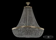 Люстра потолочная хрустальная 19283/H2/100IV Pa Bohemia Ivele Crystal прозрачная на 18 ламп, основание латунь в стиле классика sp