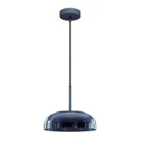 Светильник подвесной LED Disk 8210-P Grey LOFT IT серый синий 1 лампа, основание синее в стиле лофт 