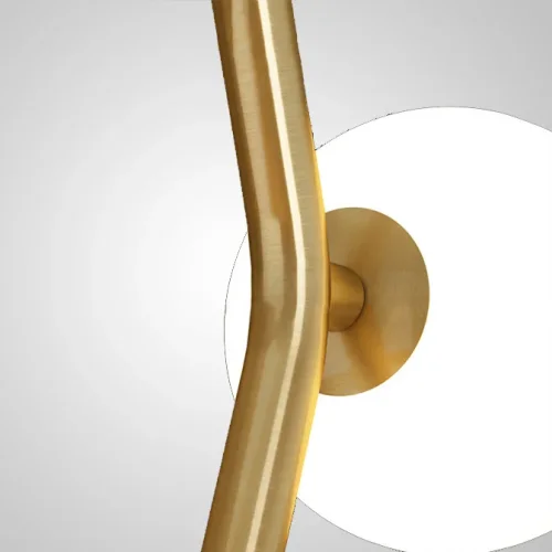 Светильник потолочный MATHIA LONG 203522-23 ImperiumLoft белый на 5 ламп, основание латунь в стиле современный фото 3 Светильник потолочный MATHIA LONG 203522-23 ImperiumLoft белый на 5 ламп, основание латунь в стиле современный фото 3