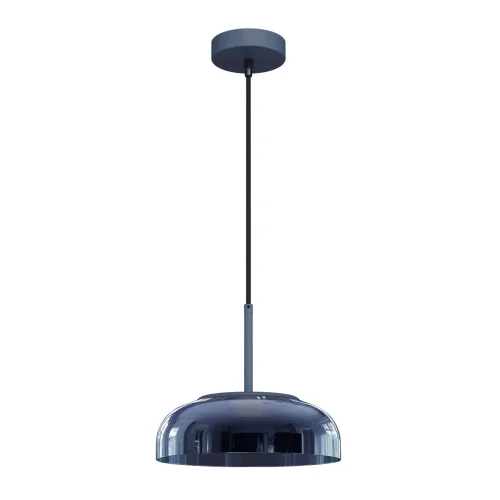 Светильник подвесной LED Disk 8210-P Grey LOFT IT серый синий на 1 лампу, основание синее в стиле лофт 