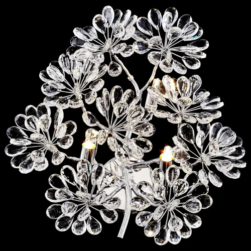 Бра Darleen WE191.03.101 Wertmark прозрачный на 3 лампы, основание хром в стиле флористика классический 