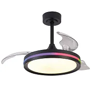 Люстра c вентилятором LED North 8730 Mantra чёрная на 1 лампу, основание чёрное в стиле современный с пультом