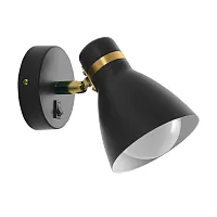 Бра с выключателем Fafnir A5047AP-1BK Arte Lamp чёрный 1 лампа, основание чёрное в стиле современный 