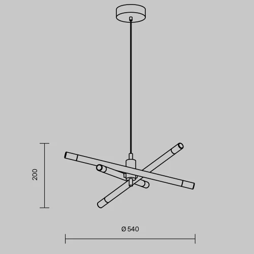 Светильник подвесной LED Wands FR6130PL-L18B Freya белый на 1 лампу, основание латунь в стиле современный фото 9