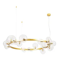 Люстра подвесная Vincent A7790SP-24GO Arte Lamp прозрачная на 24 лампы, основание золотое в стиле современный 