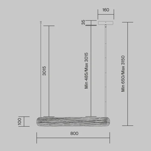 Светильник подвесной LED Frostum MOD439PL-L20BSK Maytoni прозрачный на 1 лампу, основание латунь в стиле современный линейный фото 3 Светильник подвесной LED Frostum MOD439PL-L20BSK Maytoni прозрачный на 1 лампу, основание латунь в стиле современный линейный фото 3