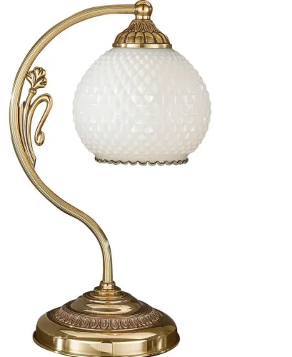 Настольная лампа P 8500 P Reccagni Angelo белая 1 лампа, основание золотое латунь металл в стиле классический  фото 2