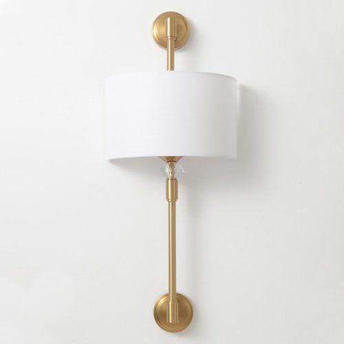 Бра VINTAGE AP2 BRASS Crystal Lux белый на 2 лампы, основание латунь в стиле классический фото 3