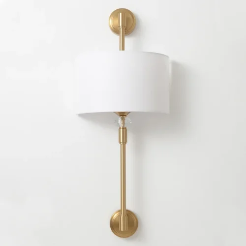 Бра VINTAGE AP2 BRASS Crystal Lux белый на 2 лампы, основание латунь в стиле классический фото 5 Бра VINTAGE AP2 BRASS Crystal Lux белый на 2 лампы, основание латунь в стиле классический фото 5
