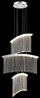 Светильник подвесной LED Helma WE465.03.103 Wertmark прозрачный 1 лампа, основание хром в стиле арт-деко современный 