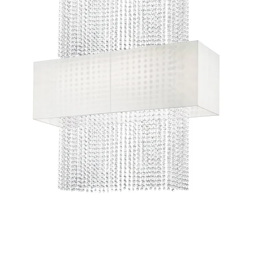 Люстра подвесная PHOENIX SP5 BIANCO Ideal Lux прозрачная белая на 5 ламп, основание хром в стиле современный фото 2 Люстра подвесная PHOENIX SP5 BIANCO Ideal Lux прозрачная белая на 5 ламп, основание хром в стиле современный фото 2