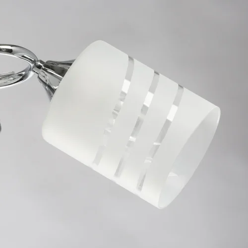 Люстра потолочная Олимпия 106010403 DeMarkt белая на 3 лампы, основание хром в стиле современный  фото 4