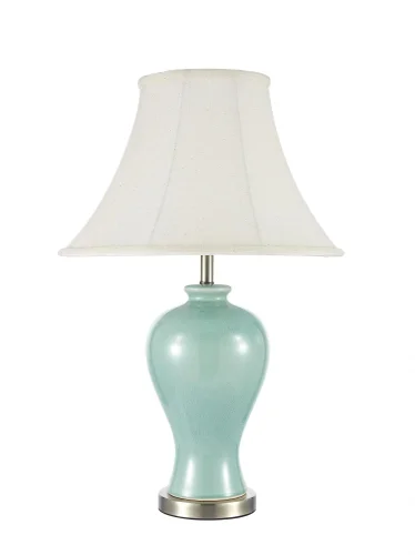 Настольная лампа Gianni E 4.1 GR Arti Lampadari белая 1 лампа, основание зелёное керамика в стиле классический 