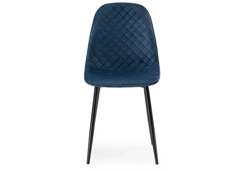 Стул на металлокаркасе Capri dark blue / black 11947 Woodville, синий/вельвет, ножки/металл/чёрный, размеры - ****450*510 фото 2