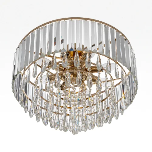 Люстра потолочная хрустальная Leonna CL320182 Citilux прозрачная на 8 ламп, основание золотое в стиле классический современный фото 3 Люстра потолочная хрустальная Leonna CL320182 Citilux прозрачная на 8 ламп, основание золотое в стиле классический современный фото 3