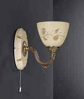 Бра с выключателем A 6858/1  Reccagni Angelo бежевый 1 лампа, основание античное бронза в стиле кантри 