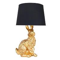 Настольная лампа Izar A4015LT-1GO Arte Lamp чёрная 1 лампа, основание золотое полимер в стиле современный животные