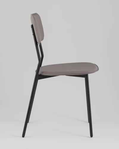 Стул обеденный Mikkie, серый УТ000039229 Stool Group, серый/экокожа, ножки/металл/чёрный, размеры - ***** фото 3