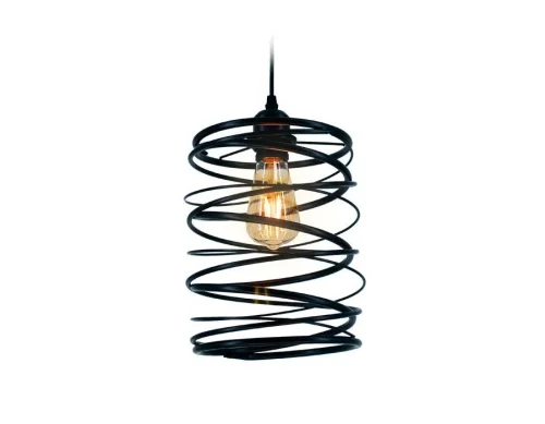 Светильник подвесной лофт Traditional TR8401 Ambrella light чёрный 1 лампа, основание чёрное в стиле лофт 