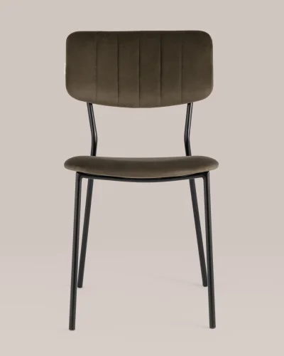 Стул Бандо велюр коричневый УТ000035324 Stool Group, коричневый/велюр, ножки/металл/чёрный, размеры - ***** фото 4