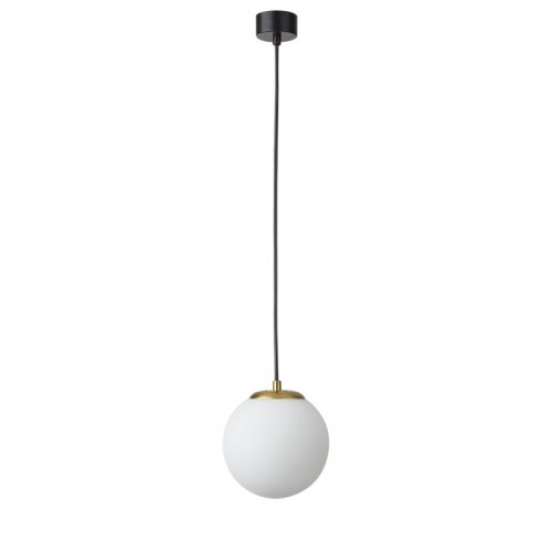 Светильник подвесной Dexter 6500/1 Lumion белый 1 лампа, основание чёрное в стиле современный шар