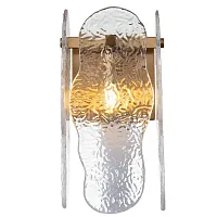 Бра Eleganza V000017 Indigo прозрачный 1 лампа, основание латунь в стиле современный 