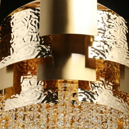 Люстра потолочная Кармен 394011924 Chiaro прозрачная золотая на 24 лампы, основание золотое в стиле классический  фото 7