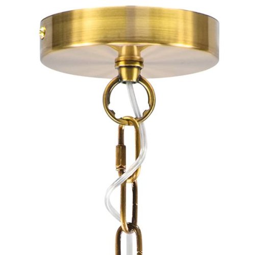 Люстра подвесная Alfa 745073 Lightstar золотая прозрачная на 7 ламп, основание золотое в стиле современный шар фото 6