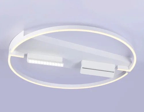 Светильник потолочный LED с пультом FL51461 Ambrella light белый 1 лампа, основание белое в стиле современный хай-тек кольца фото 4