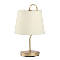 Настольная лампа Вега 329032801 MW-Light бежевая 1 лампа, основание золотое металл в стиле классический современный 