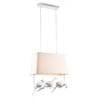 Светильник подвесной Dove LSP-8221 Lussole белый 3 лампы, основание белое в стиле модерн птички