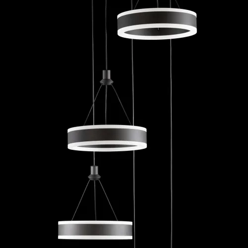 Светильник подвесной LED Дуэт CL719051 Citilux чёрный 1 лампа, основание чёрное в стиле современный хай-тек каскад фото 5