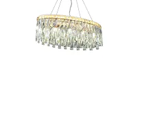 Люстра подвесная ЛЕД Анелла (Anella) DDP 9882-55/900 Lumina Deco хром на 1 лампу, основание хром в стиле современный 