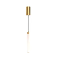 Светильник подвесной LED Ray P022PL-L10MG3K Maytoni белый на 1 лампу, основание золотое в стиле современный трубочки