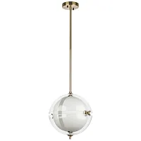 Светильник подвесной Modena 816033 Lightstar белый прозрачный 4 лампы, основание латунь в стиле арт-деко модерн шар