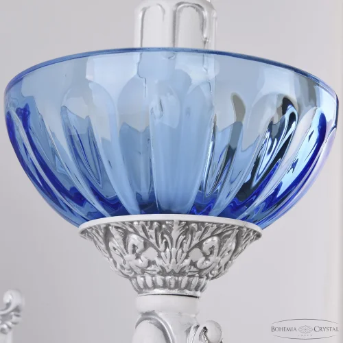 Бра AL7801B10/1/175 B WMN P Aquamarine/M-1H Bohemia Ivele Crystal голубой без плафона синий на 1 лампа, основание белое никель патина в стиле классический sp фото 5