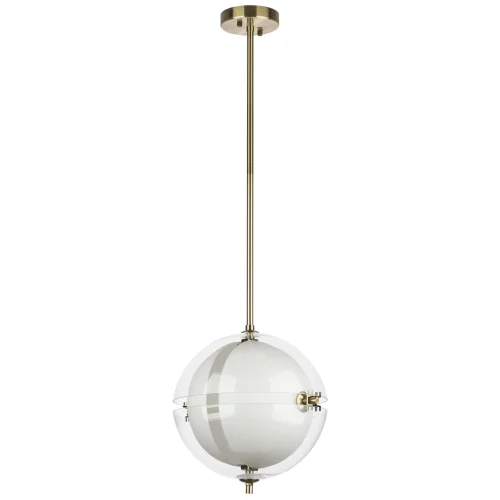 Светильник подвесной Modena 816033 Lightstar белый прозрачный 4 лампы, основание латунь в стиле современный арт-деко шар
