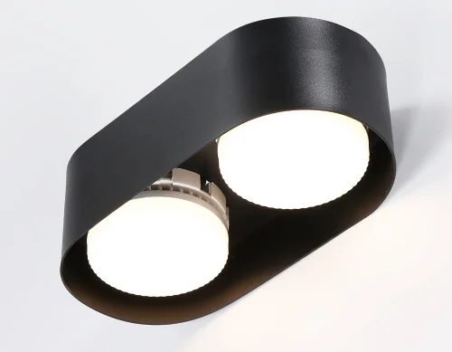 Светильник накладной TN70821 Ambrella light чёрный 2 лампы, основание чёрное в стиле современный хай-тек квадратный фото 5