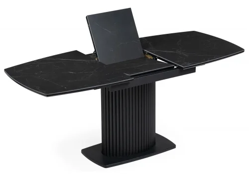 Керамический стол Фестер 160(205)х90х76 черный мрамор / черный 572422 Woodville столешница чёрная из керамика фото 5
