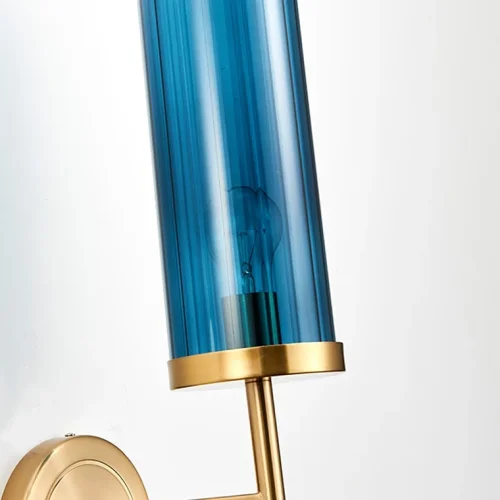 Настенный светильник DELPHY WALL H80 Синий 151402-26 ImperiumLoft синий на 1 лампа, основание золотое в стиле современный лофт  фото 9