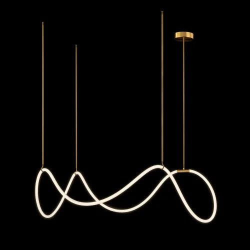 Светильник подвесной LED Thread 10388P/C Brass LOFT IT белый на 1 лампу, основание бронзовое в стиле современный хай-тек минимализм гибкий неон фото 5