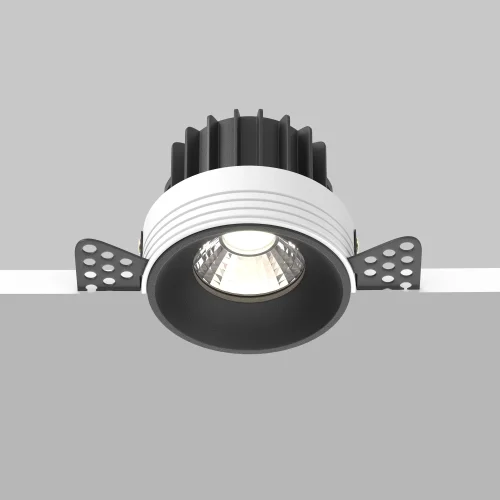 Светильник точечный LED Round DL058-12W4K-TRS-B Maytoni чёрный 1 лампа, основание  в стиле современный для затирки фото 6