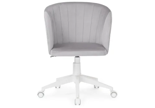 Компьютерное кресло Тибо confetti silver серый / белый 464215 Woodville, серый/велюр, ножки/пластик/белый, размеры - *900***600*600 фото 2