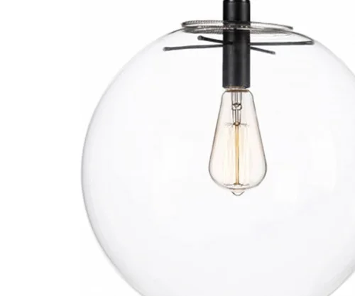 Светильник подвесной Меркурий 07562-25,21 Kink Light прозрачный 1 лампа, основание чёрное в стиле современный шар фото 2