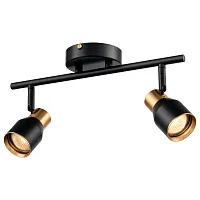 Спот с 2 лампами 473-401-02 Velante чёрный GU10 в стиле лофт современный Спот с 2 лампами 473-401-02 Velante чёрный GU10 в стиле лофт современный