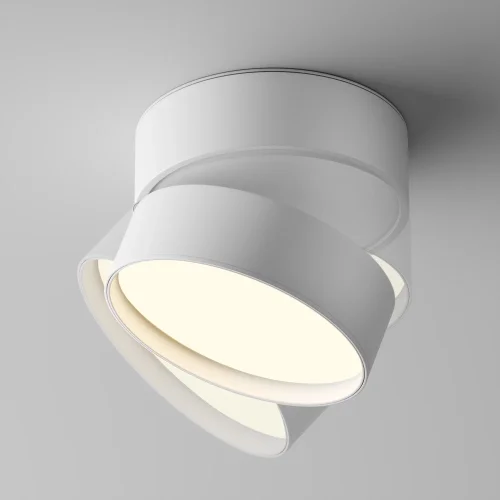 Светильник накладной LED Onda C024CL-18W3K-W-1 Maytoni белый на 1 лампу, основание белое в стиле современный хай-тек круглый фото 4