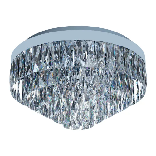 Люстра потолочная хрустальная Valparaiso 1 39489 Eglo прозрачная на 8 ламп, основание хром в стиле классический 