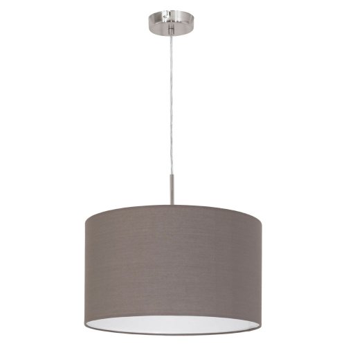 Светильник подвесной PASTERI 31574 Eglo коричневый 1 лампа, основание серое никель в стиле современный 