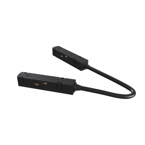 Угловой коннектор питания Magnetic track system TRA004CPC-22B Maytoni чёрный в стиле для светильников серии Magnetic track system S35 подвесной встраиваемый магнитный магнитный s35 накладной